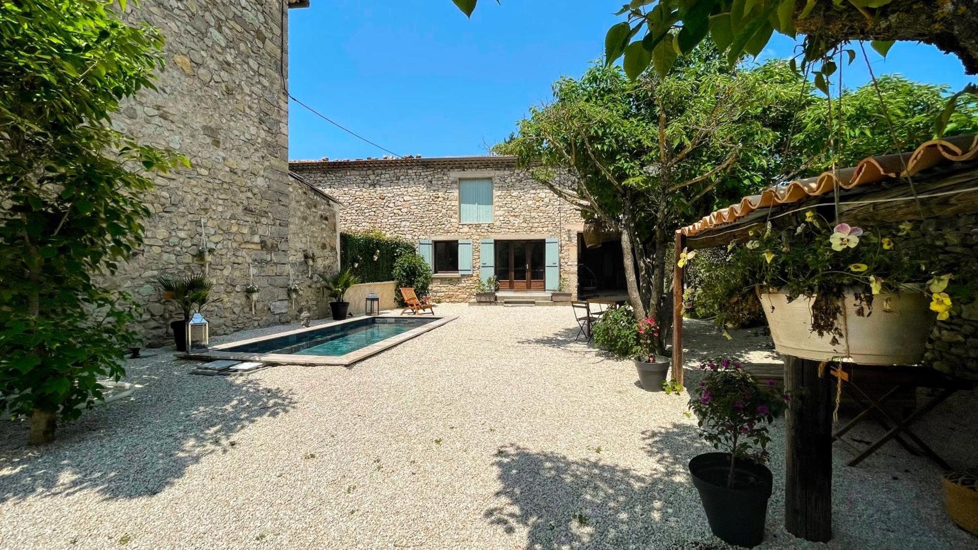 Mazet En Provence Pour 4, Piscine Chauffee Privee, Jardin Clos Prive, Barbecue, Chiens Admis Sainte-Jalle Eksteriør billede